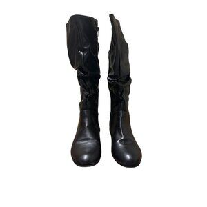 Salon studio 10.5 boots black zip side